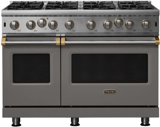 Viking® 5 Series 48" Damascus Gray Pro Style Gas Range-0