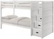 Elements International Sami White Youth Twin Over Twin Step Bunk Bed with Right Headboard-2