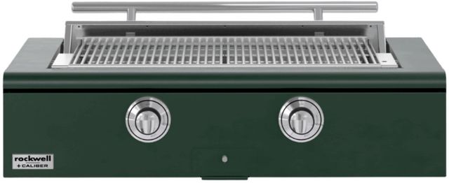 Caliber™ Rockwell Social 2-Burner Emerald Built-In Natural Gas Grill with Polished Chrome Hardware-0