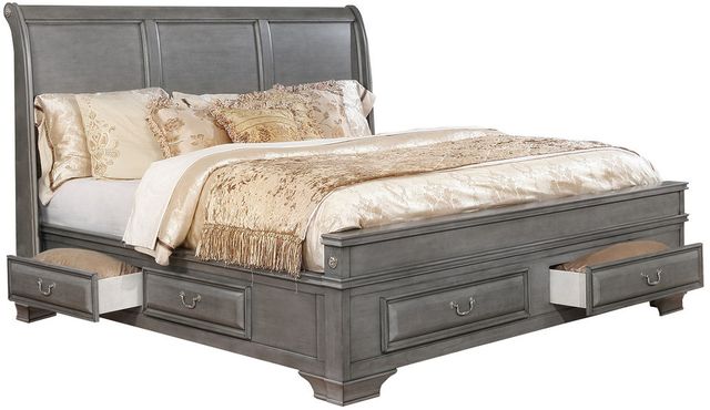 Mazin Furniture Milton Grey Queen Storage Bed-0