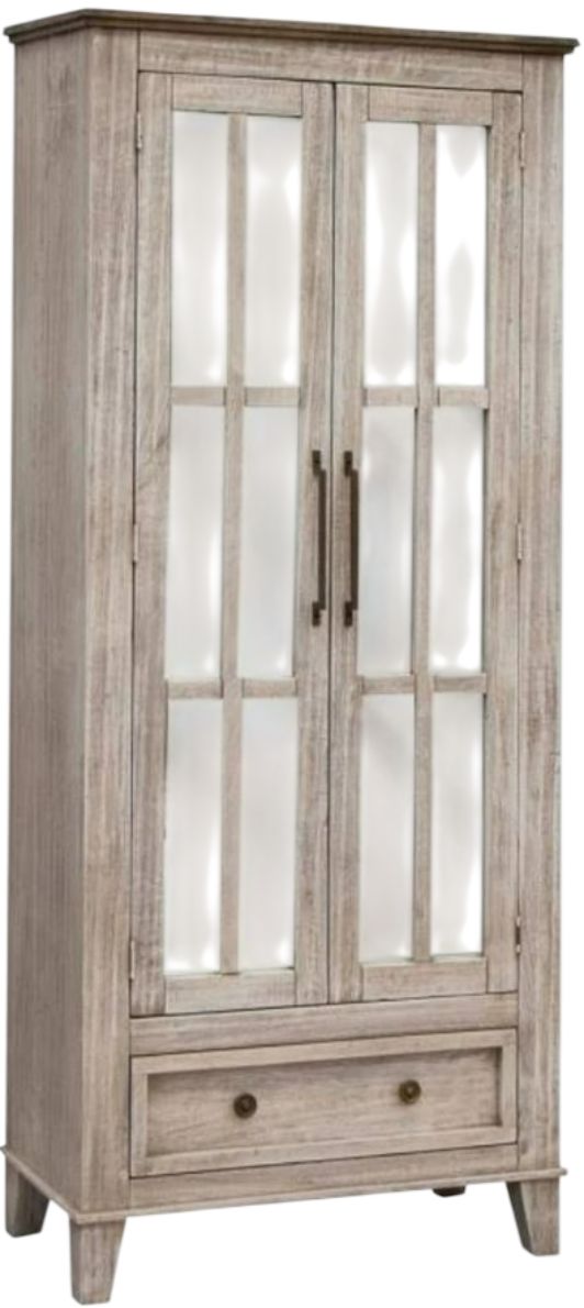 International Furniture Direct Sahara Caramel/Cream Cabinet-0