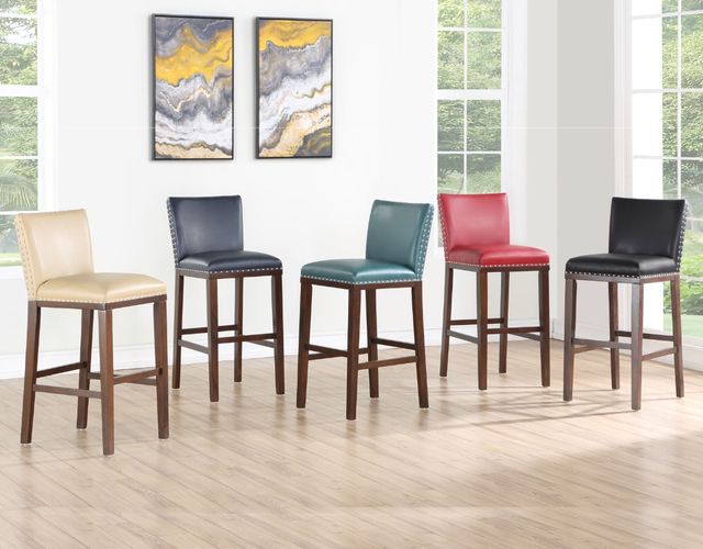 Steve Silver Co. Tiffany Espresso/Peacock Upholstered Bar Stool-TF650BCPC-4