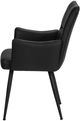 Monarch Specialties Inc. 2-Piece Black 36" Faux Leather Dining Chair Set with Black Metal Legs-3