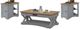 Parker House® Americana Modern 3-Piece Weathered Natural Cocktail Table Set with Dove Base-0
