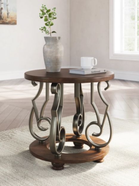 Signature Design by Ashley® Frallyn Dark Brown End Table-1