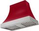 AGA Cascade 36" Piccadilly Red Wall Mounted Range Hood with Brushed Nickel Trim-0