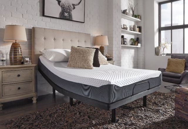Sierra Sleep® by Ashley® Chime Elite 2-Piece 10" Memory Foam and Best Adjustable Base California King Mattress Set-3