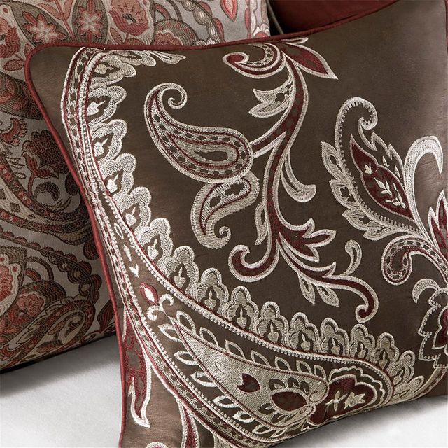 Olliix by Madison Park 7 Piece Red California King Talbot Comforter Set-2