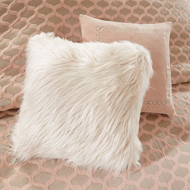 Olliix by Madison Park Signature Pink Queen Romance Comforter Set-4