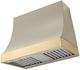 AGA Marquee 36" Fawn Wall Mounted Range Hood with Polished Brass Trim-0