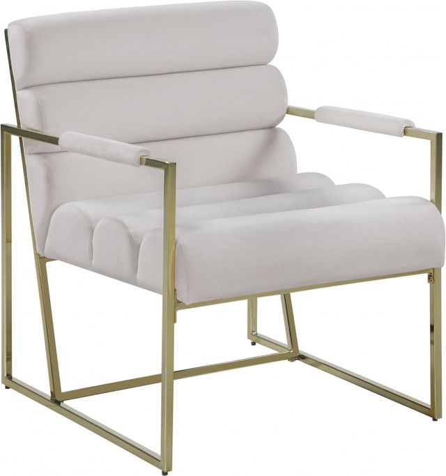 Meridian Furniture Zayne Cream Velvet Accent Chair-0