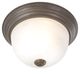 YHD Dark Brown 1-Light Flush Mount Lighting-2