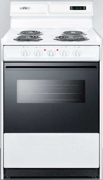Summit® 24" White Electric Freestanding Range