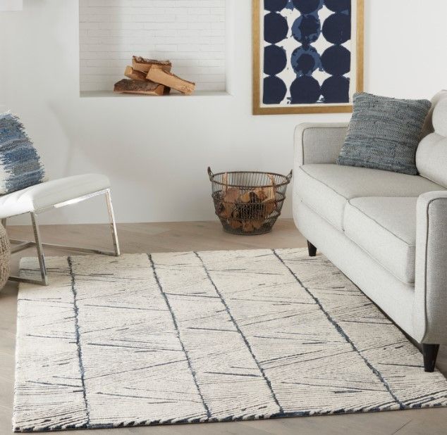 Nourison Home™ Colorado White Blue 5'x7' Area Rug-1