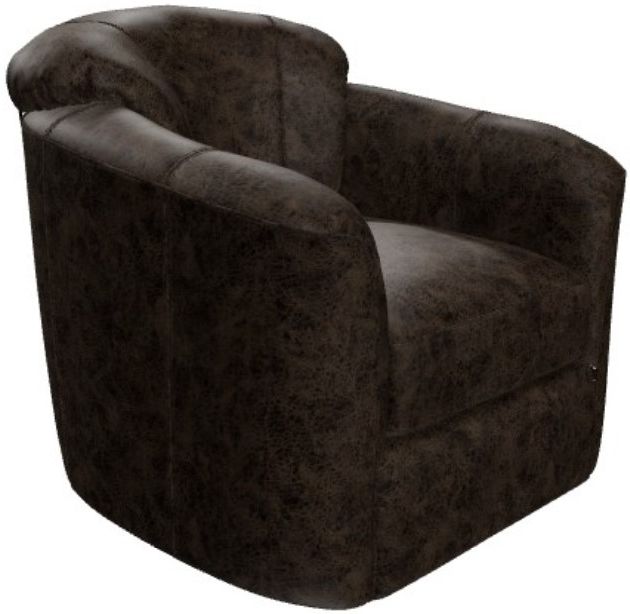 Craftmaster® Customizable CM Leather Swivel Chair-1