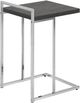 Monarch Specialties Inc. Grey 25"H Accent Table with Silver Base-0