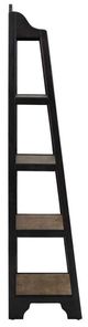 Liberty Furniture Magnolia Manor Antique Black/Weathered Bark Leaning Pier Bookcase-3