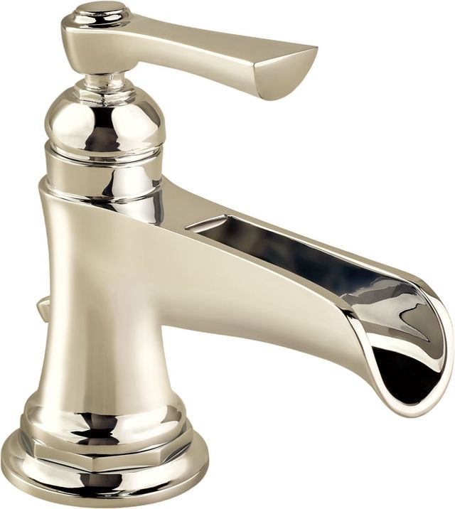 Brizo Rook® Brilliance® Polished Nickel 4" Nickel Single-Handle Lavatory Faucet with Channel Spout-0