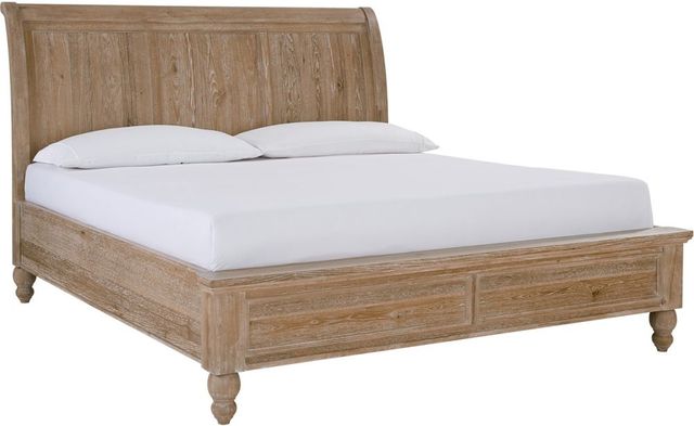 aspenhome® Cambridge Modern Khaki Queen Sleigh Bed-0