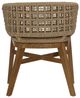 Dovetail Furniture Keith Ivory/Natural Rope/Teak Outdoor Dining Chair-4