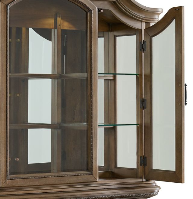 Elements International Madison Park Walnut Server and Hutch-3