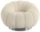 Emerald Home Lily Cream Boucle Pumpkin Swivel Accent Chair-3