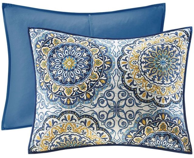 Olliix by Madison Park Tangiers 6 Piece Blue Full/Queen 2-in-1 Duvet Set-1