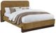 Coaster® Baldacci Curry/Walnut Queen Upholstered Platform Panel Bed-3