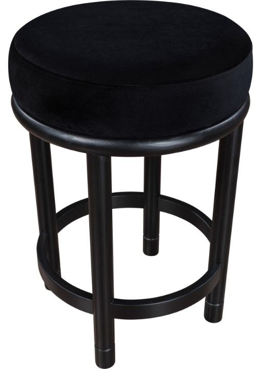 Meridian Furniture Monette Black Velvet Upholstered Counter Stool-3