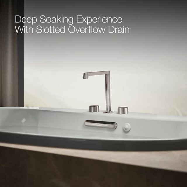 Kohler® Underscore® Ice Grey 72" x 42" Drop-In Heated Whirlpool Bath-4