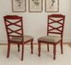 Powell® Trimble 2-Piece Beige/Red Dining Side Chair Set-1