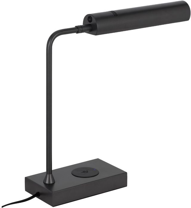 Cal® Lighting & Accessories Delray Charcoal Grey Desk Lamp-2