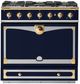 La Cornue CornuFé 90 Albertine 36" Goodwood Blue Pro Style Dual Fuel Range with Polished Brass Trim-0