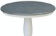 John Thomas Furniture® Dining Essentials Heather Gray Round Dining Table with White Traditional Pedestal Base-1