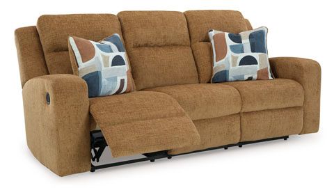 Signature Design by Ashley® Kanlow Honey Manual Reclining Sofa-0