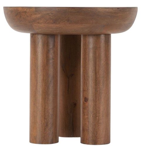 Home Trends & Design Palermo Acorn Brown Side Table-1