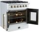 FORNO®  Galiano Series Alta Qualita 30" White Pro Style Gas Range -3