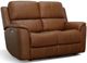 Flexsteel® Henry Caramel Power Reclining Loveseat with Power Headrests and Lumbar-0