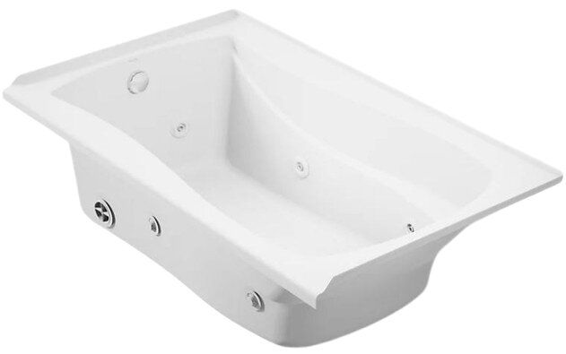 KOHLER® Mariposa® White 60" x 36" Alcove Whirlpool - Left Drain-0