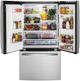 GE® 36 in. 20.6 Cu. Ft. FingerPrint Resistant Stainless Steel Counter Depth French Door Refrigerator-3