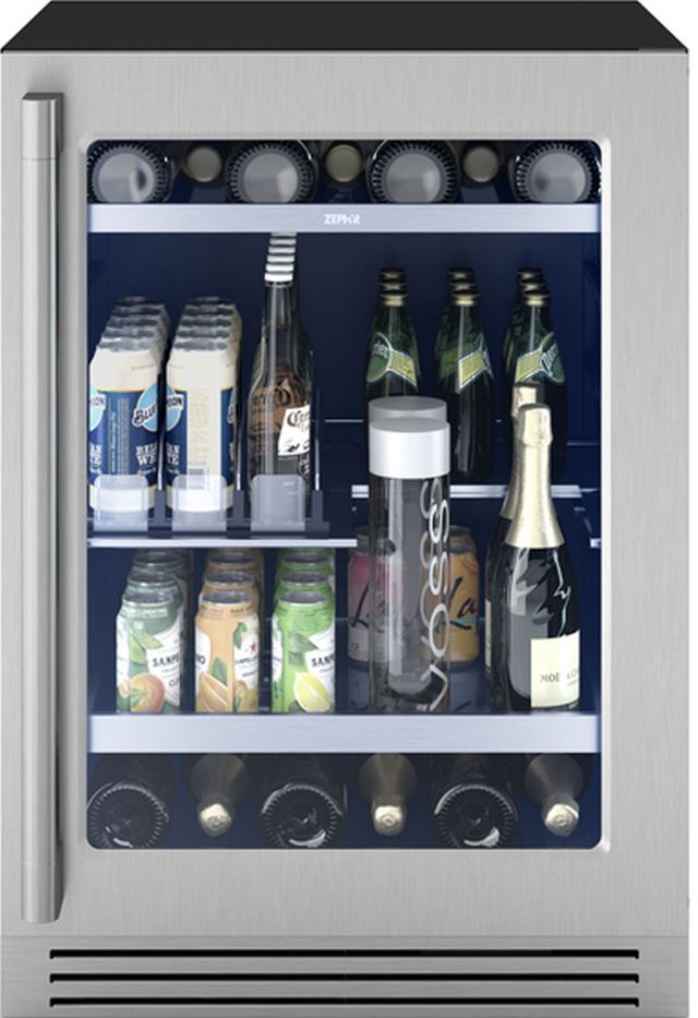 Zephyr Presrv™ 24" 5.6 Cu. Ft. Stainless Steel Pro Single Zone Beverage Cooler-2