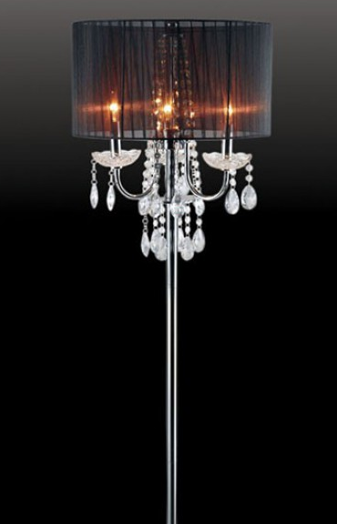 Furniture of America® Jada Chrome Floor Lamp-1