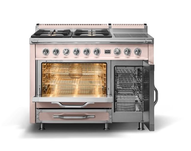 Viking® Tuscany 48" Blush Pro Style Dual Fuel Range with 2 Induction-1