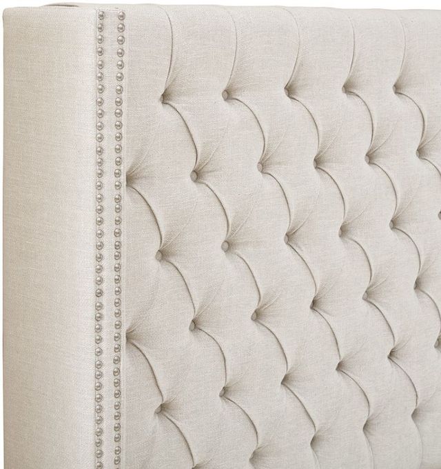 Olliix by Madison Park Amelia Cream King Upholstery Headboard-3