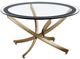Coaster® Brooke Glass Top Coffee Table with Rose Brass Metal Base-1