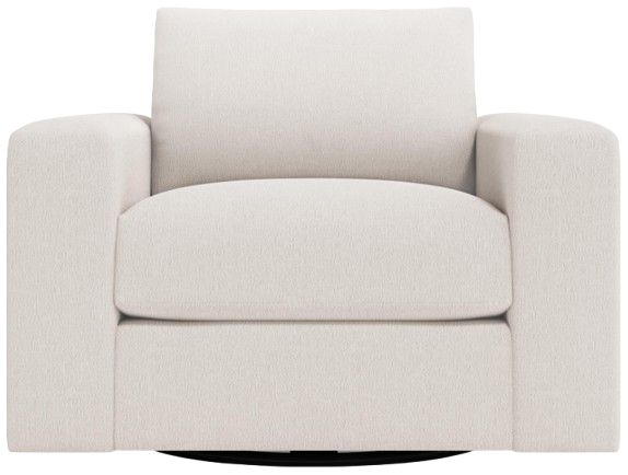 Bernhardt Vaughn Bernhardt Living White Swivel Chair-2