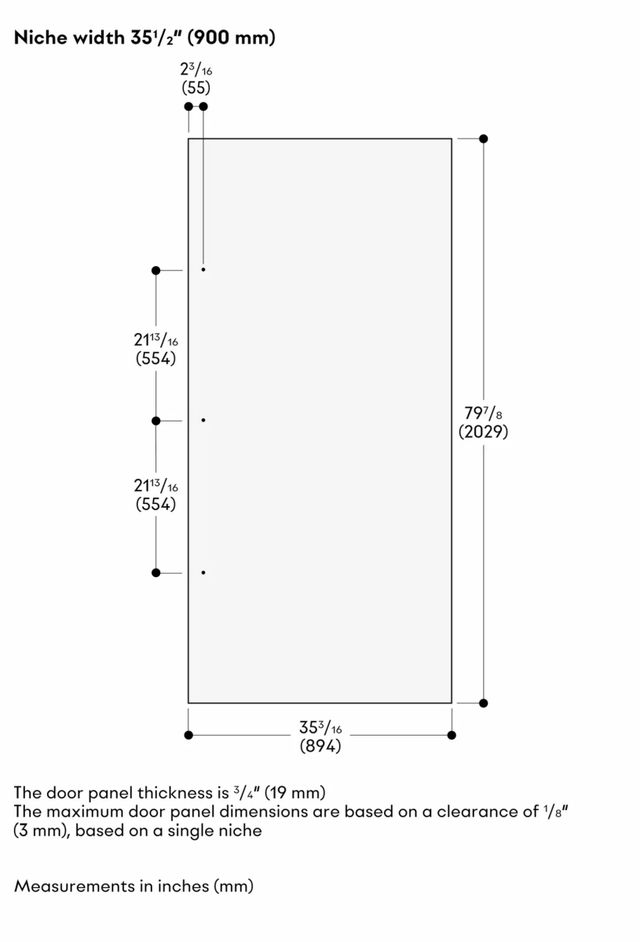 Gaggenau Vario Cooling Expressive Series 35.5" Dark Brushed Stainless Steel Door Panel with Handle-1