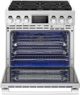 SKS 36" Stainless Steel Pro Style Dual Fuel Range-1