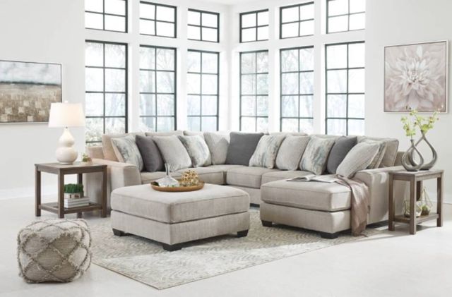 Benchcraft® Ardsley 2-Piece Chocolate Sectional with Ottoman-3