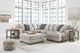 Benchcraft® Ardsley 2-Piece Chocolate Sectional with Ottoman-3